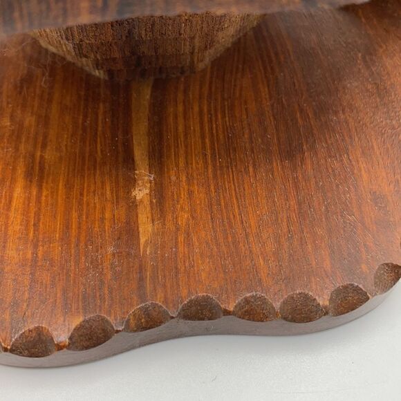 The Wooden Basket Hand-carved Collapsible Wooden Basket Excellent Craftsmanship - Picture 15 of 17